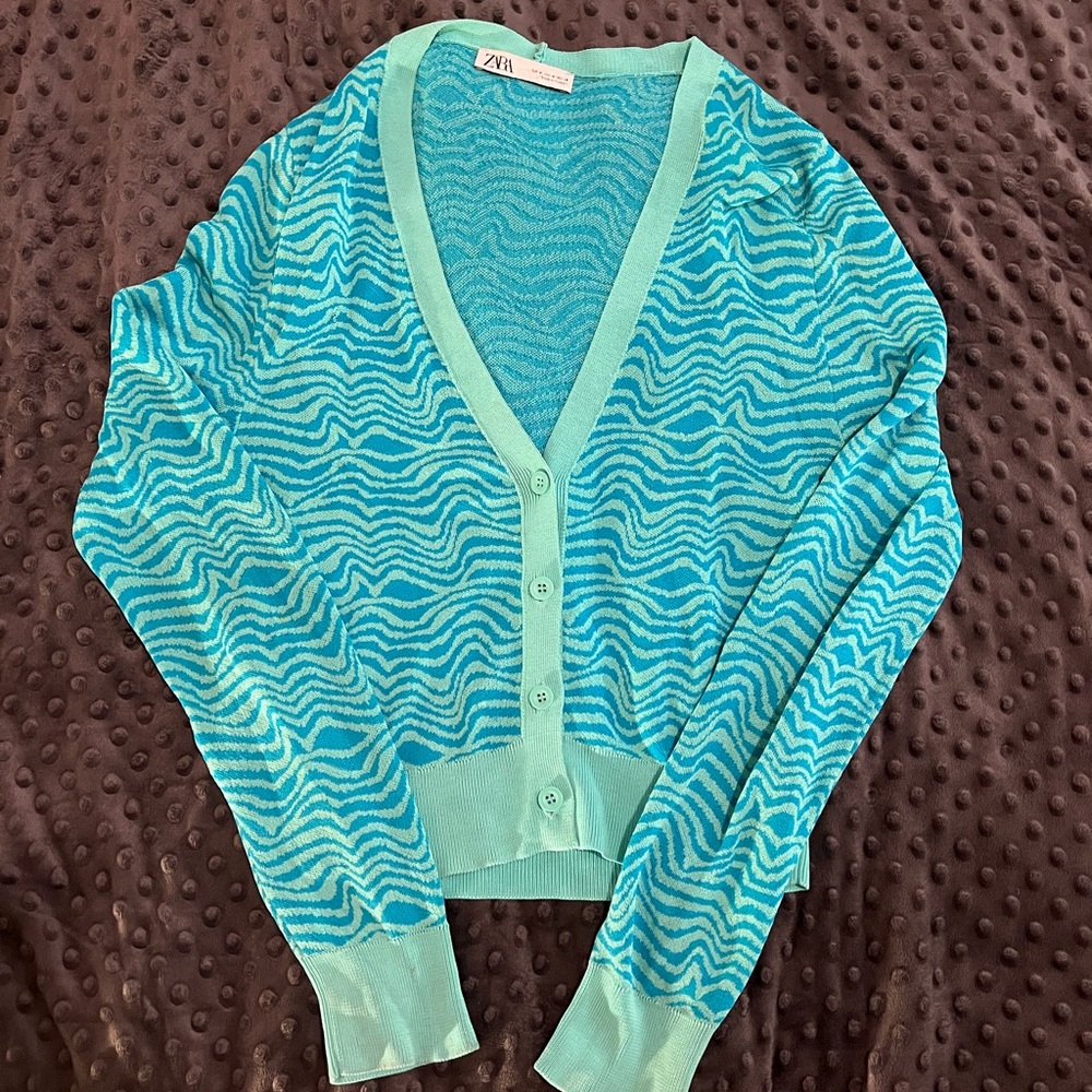Zara Women's Turquoise Cardigan